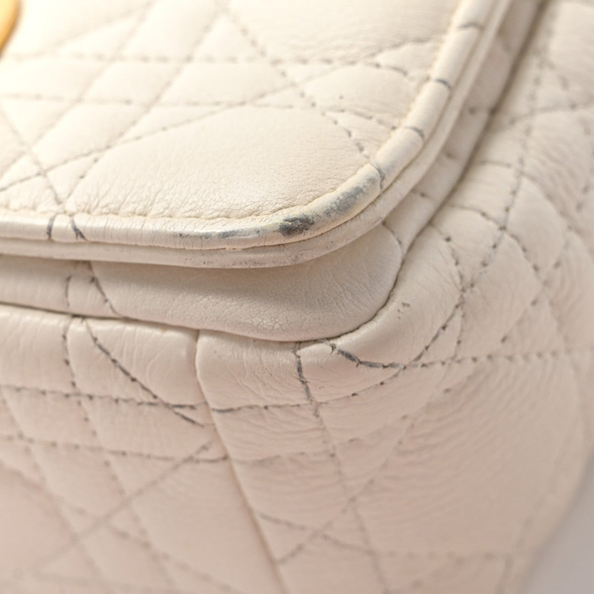Calfskin Cannage Small Caro Bag Ivory wholesalehk.shop