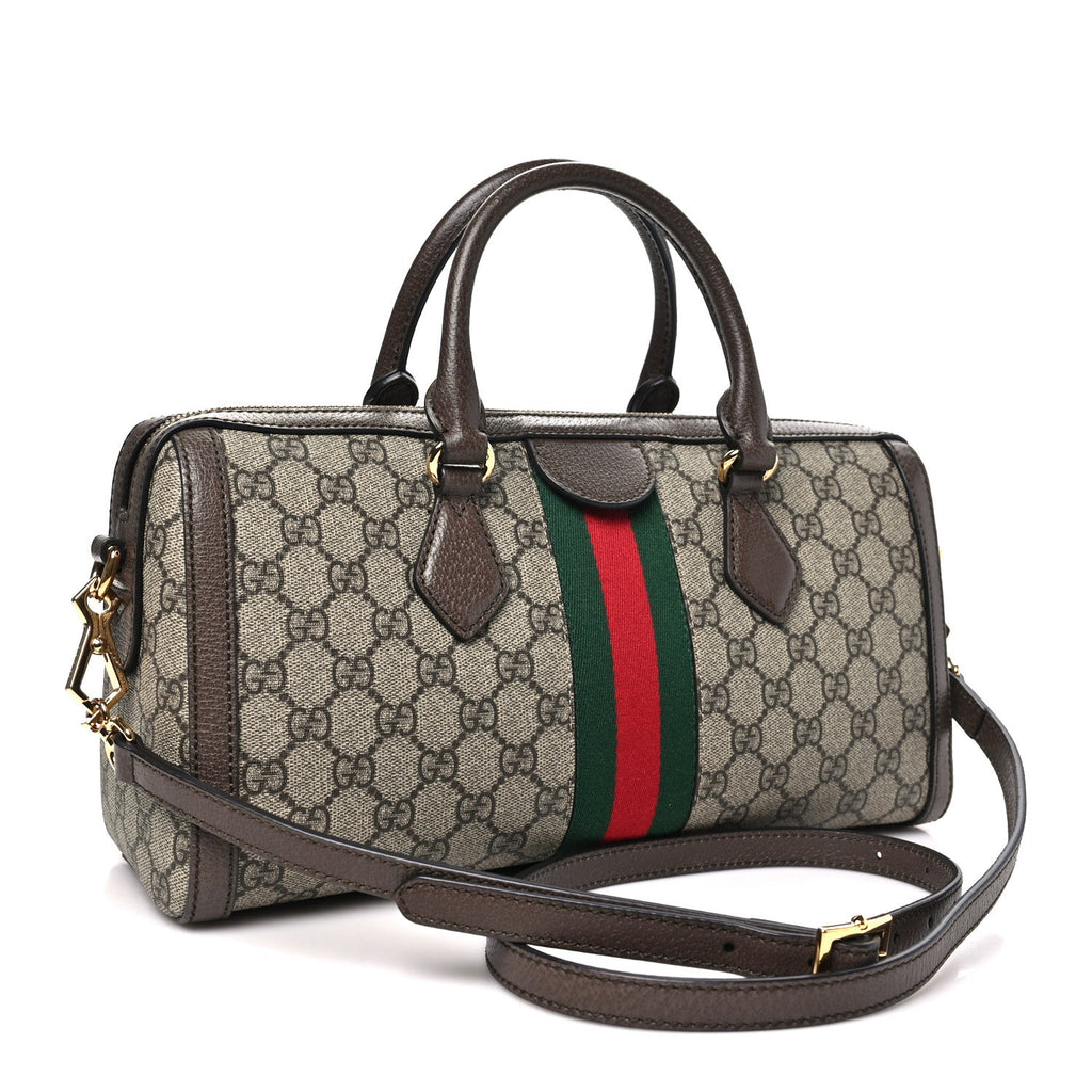 GG Supreme Monogram Web Medium Ophidia Boston Brown wholesalehk.shop