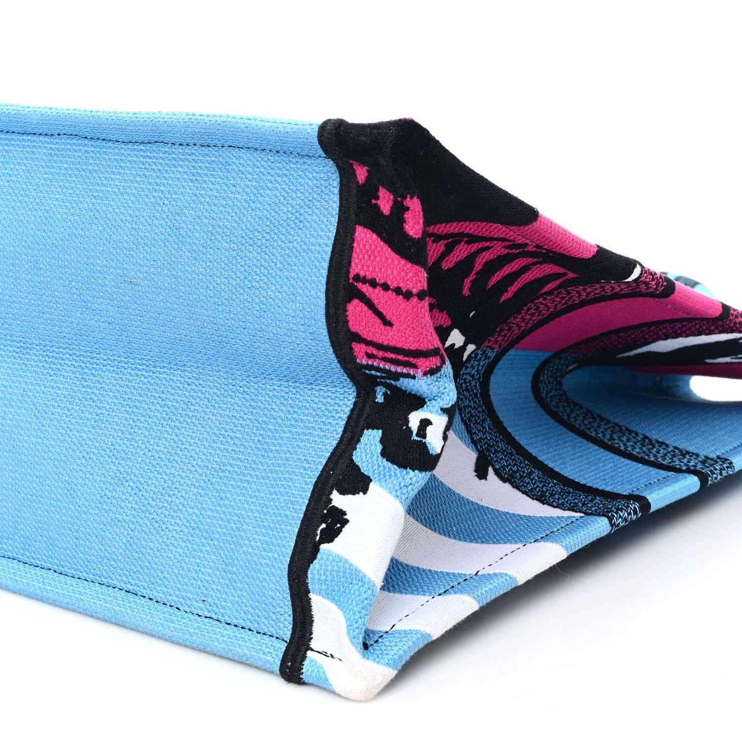 Canvas Embroidered Large Jungle Pop Book Tote Blue Multicolor £¨ Direct shipment via from wholesalehk.shop