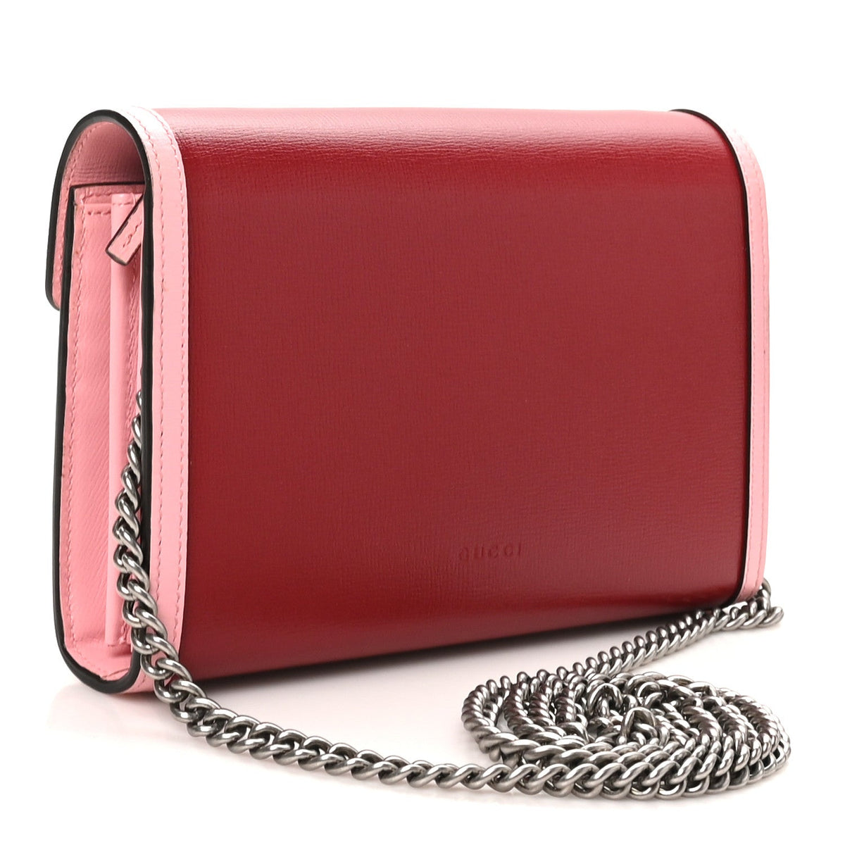 Azalea Calfskin Enamel Mini Dionysus Chain Wallet New Cherry Red Wild Rose Off White wholesalehk.shop