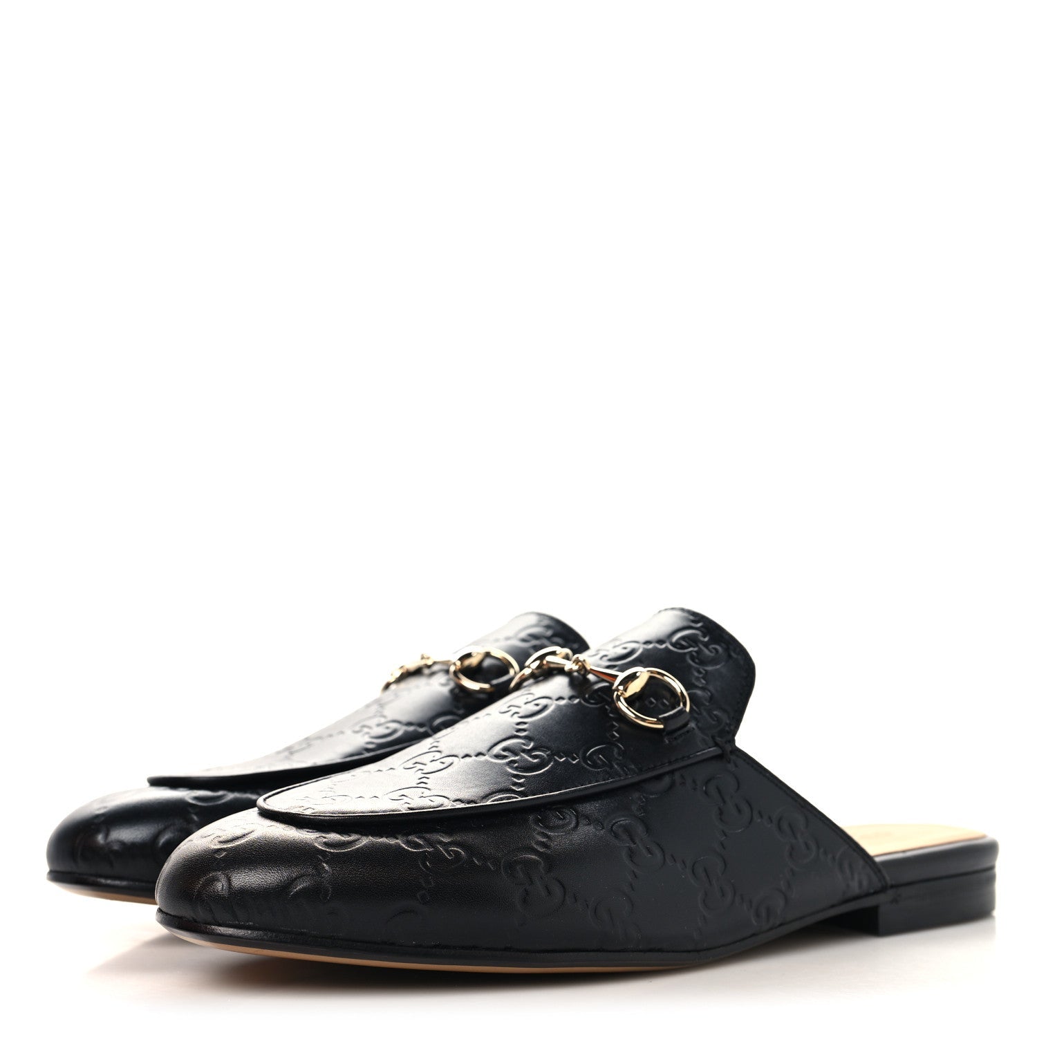 Glamour Calfskin Guccissima Womens Princetown Slippers 37.5 Black £¨ Direct shipment via from wholesalehk.shop