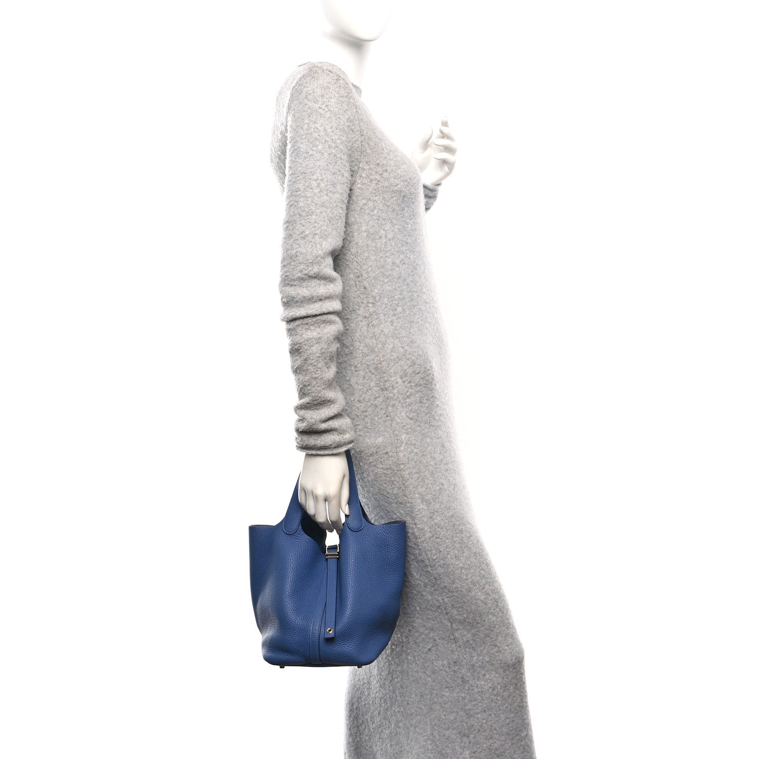 Taurillon Clemence Picotin Lock 22 MM Bleu Brighton £¨ Direct shipment via from wholesalehk.shop