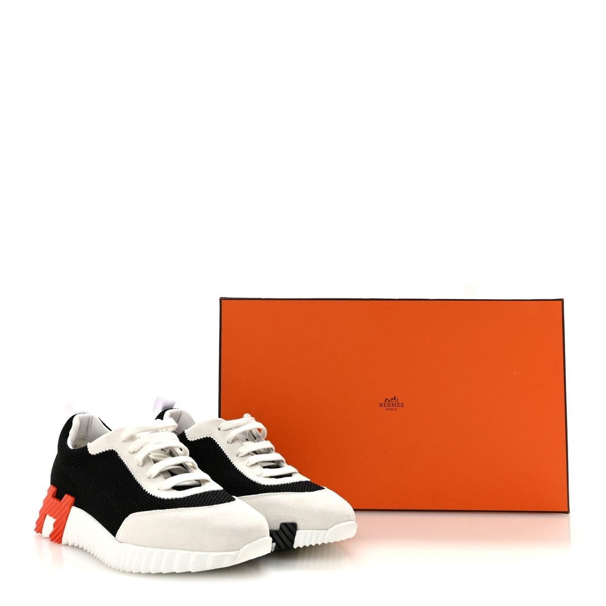 Air Mesh Suede Goatskin Bouncing Sneakers 37 Black Orange wholesalehk.shop
