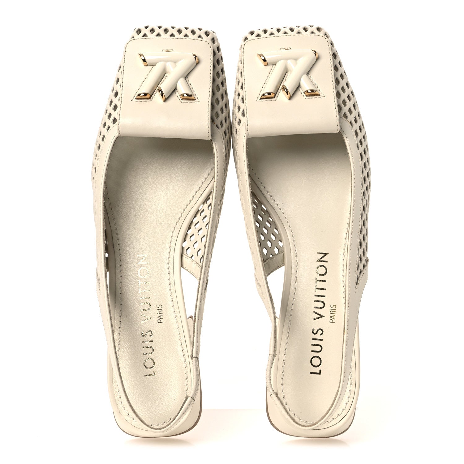 Calfskin Perforated Shake Slingback Pumps 35.5 Creme Beige £¨ Direct shipment via from wholesalehk.shop