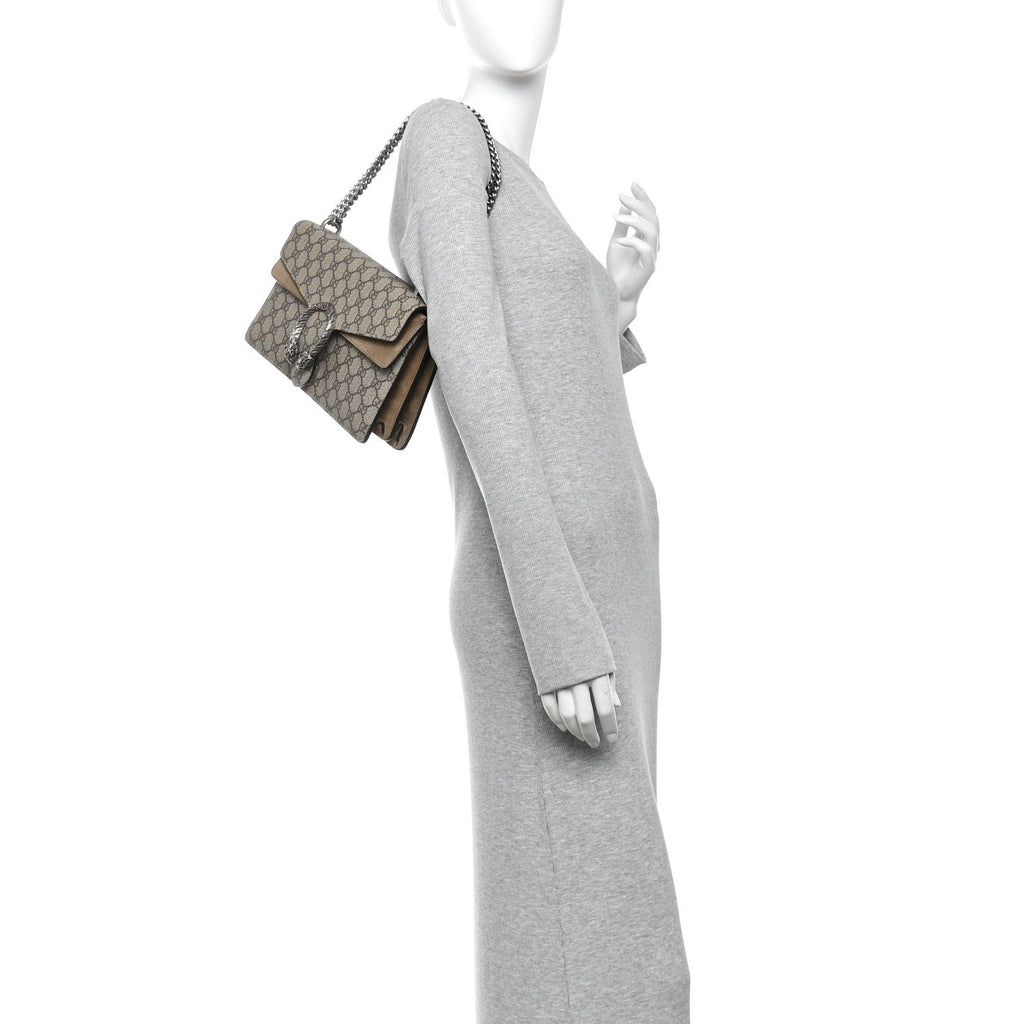 GG Supreme Monogram Small Dionysus Shoulder Bag Taupe wholesalehk.shop