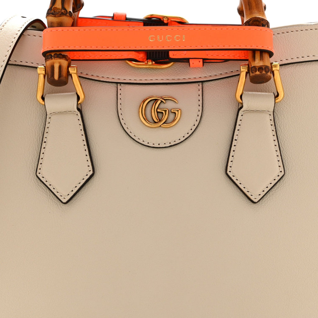 Wonka Grain Calfskin Small Diana Tote Bag Mystic White Cuir wholesalehk.shop