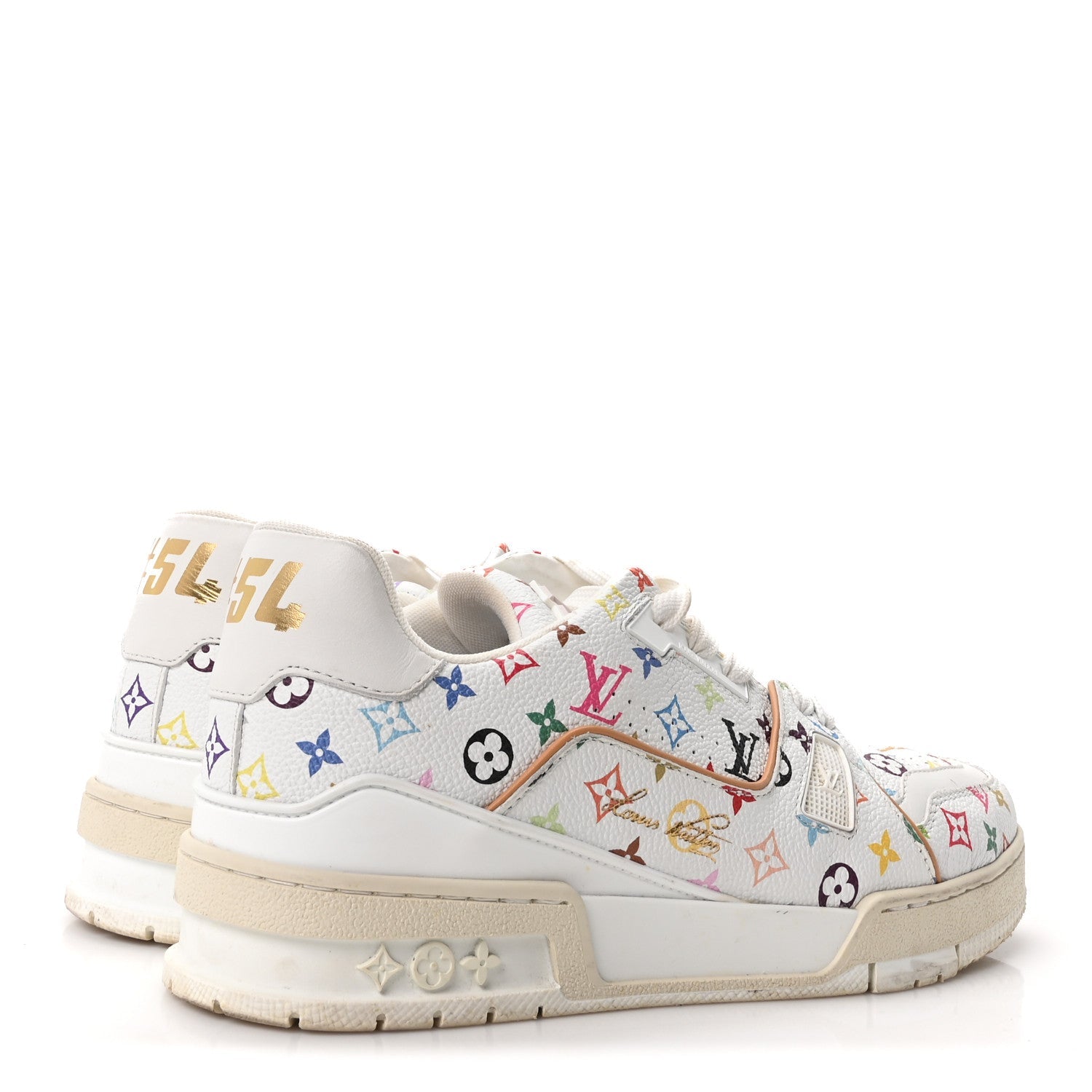 LV X TM Calfskin Monogram Multicolor Womens LV Trainer Sneakers 39 White £¨ Direct shipment via from wholesalehk.shop
