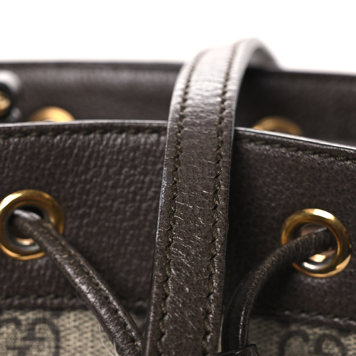 GG Supreme Monogram Web Mini Ophidia Bucket Bag Brown wholesalehk.shop