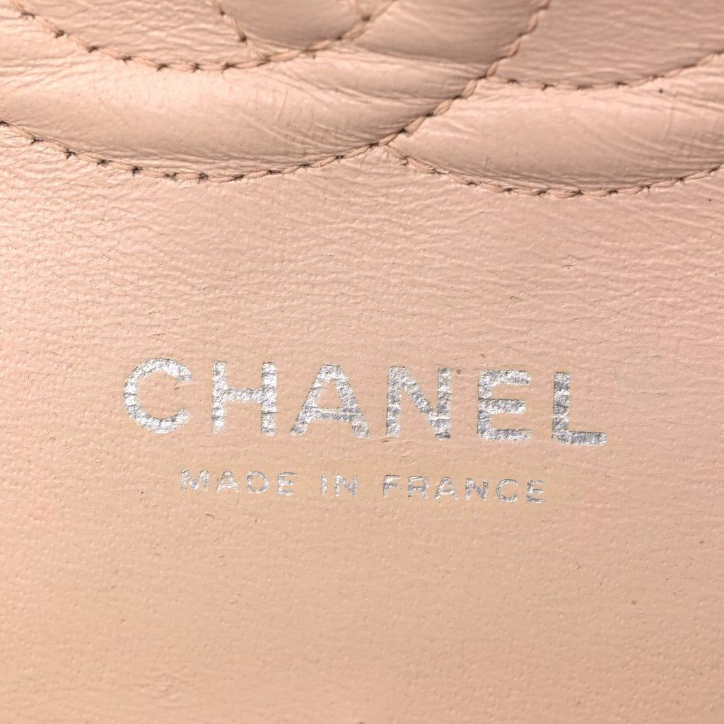 Caviar Quilted Medium Double Flap Beige wholesalehk.shop