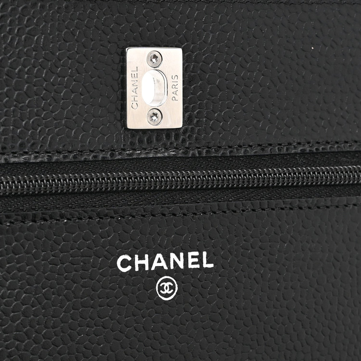 Caviar Quilted CC Turnlock Wallet On Chain WOC Black wholesalehk.shop