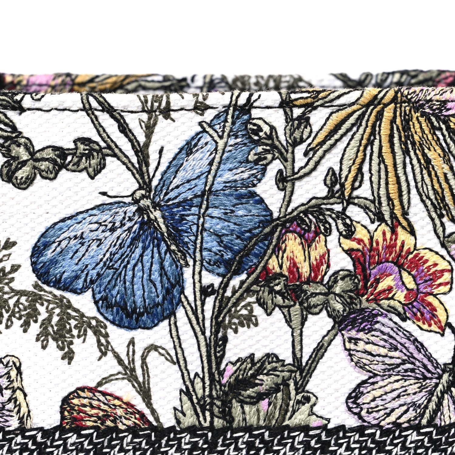 Canvas Embroidered Medium Mexico Millefiori Book Tote White Multicolor £¨ Direct shipment via from wholesalehk.shop