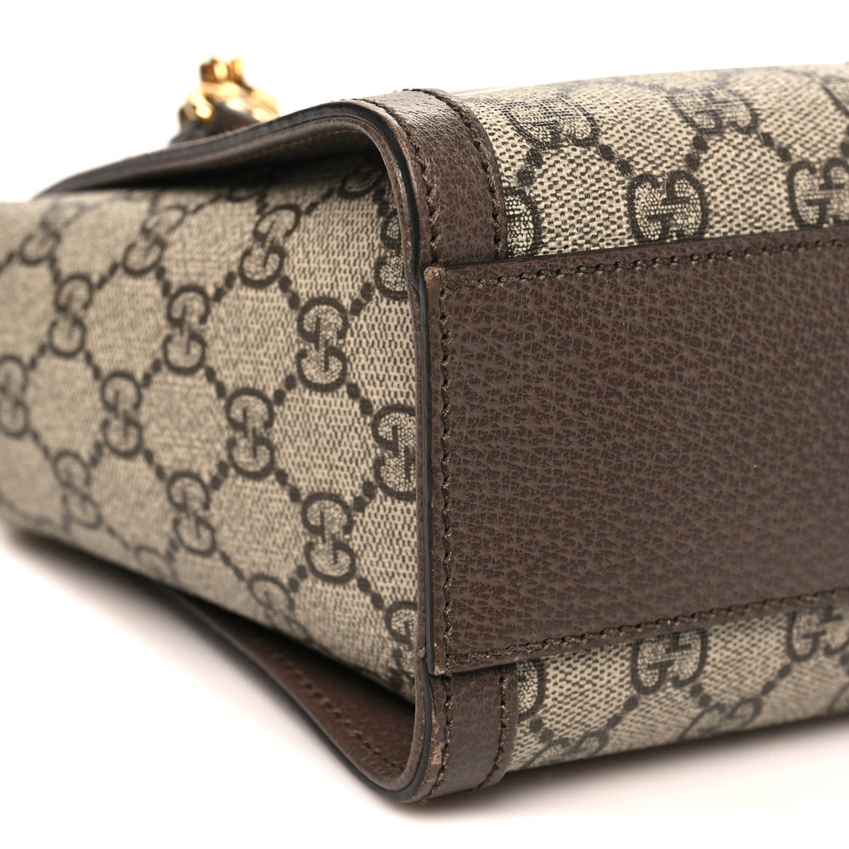 GG Supreme Monogram Small Ophidia Tote Bag Brown wholesalehk.shop