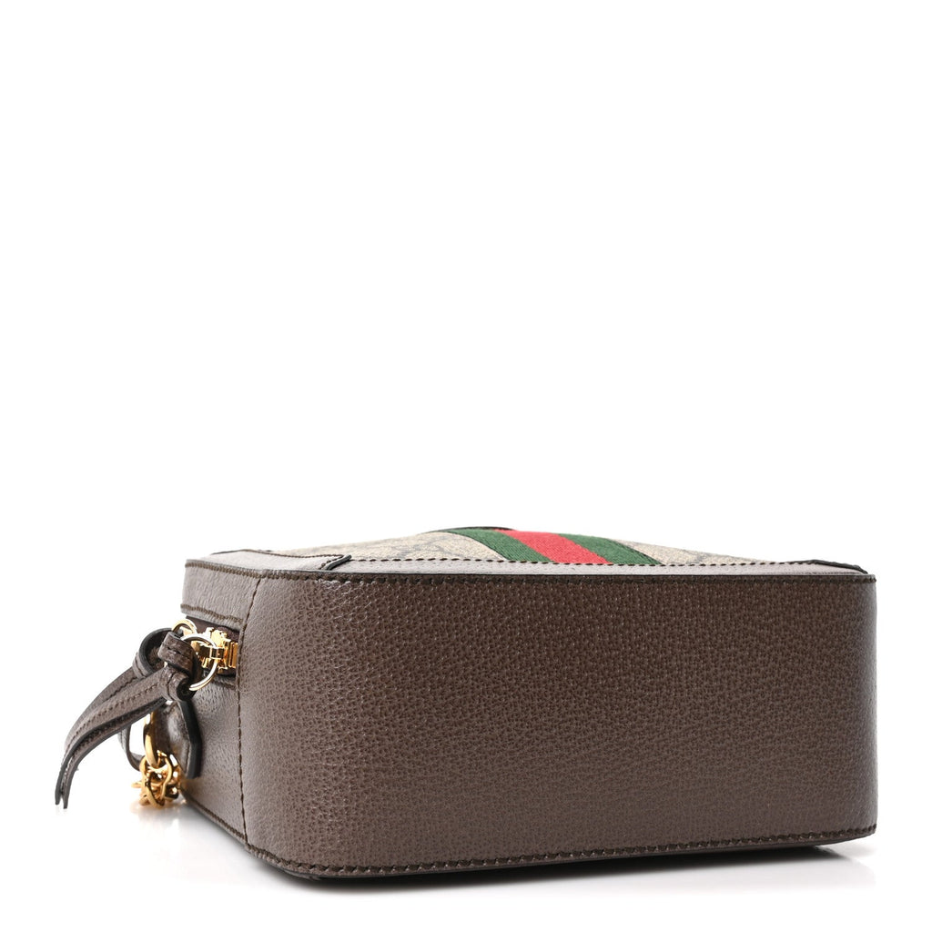 GG Supreme Monogram Mini Ophidia Top Handle Shoulder Bag Brown wholesalehk.shop