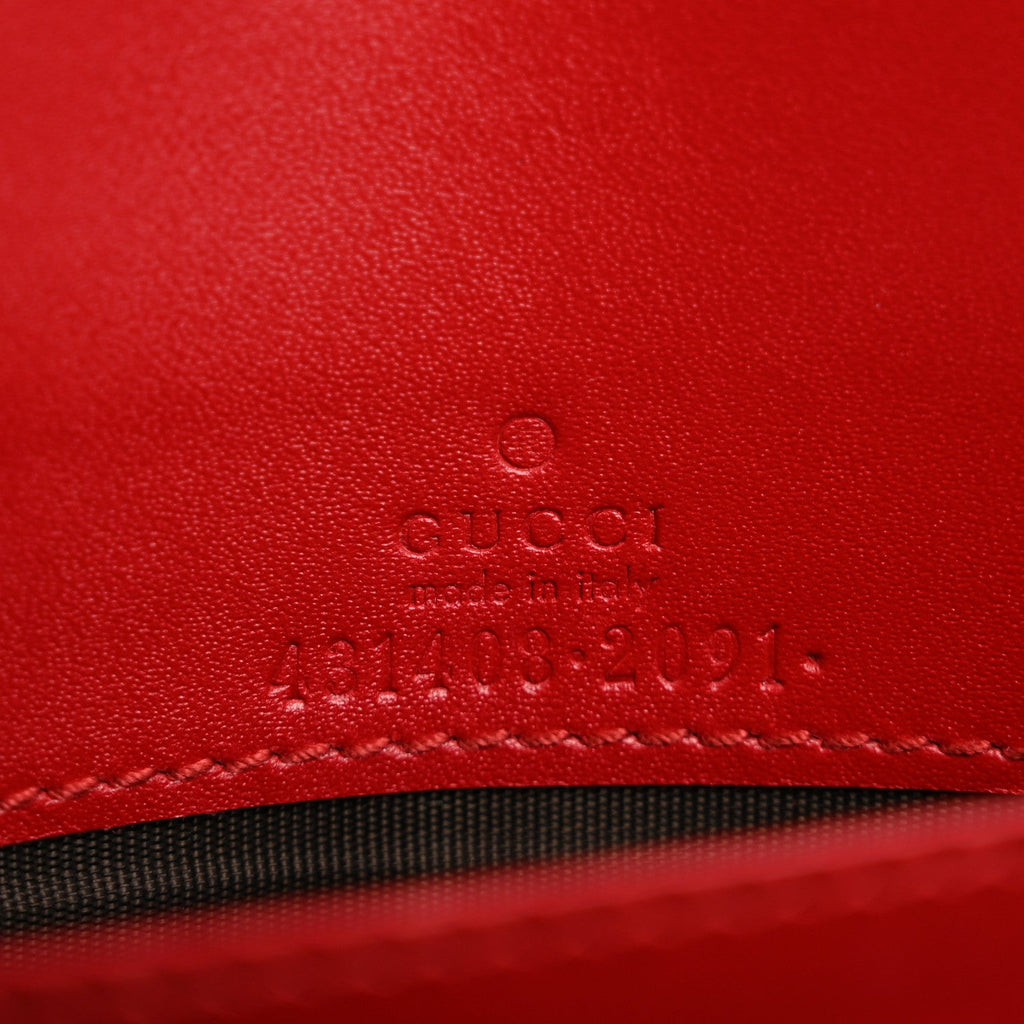 Guccissima Signature Bowy Chain Wallet Hibiscus Red £¨ Direct shipment via from wholesalehk.shop
