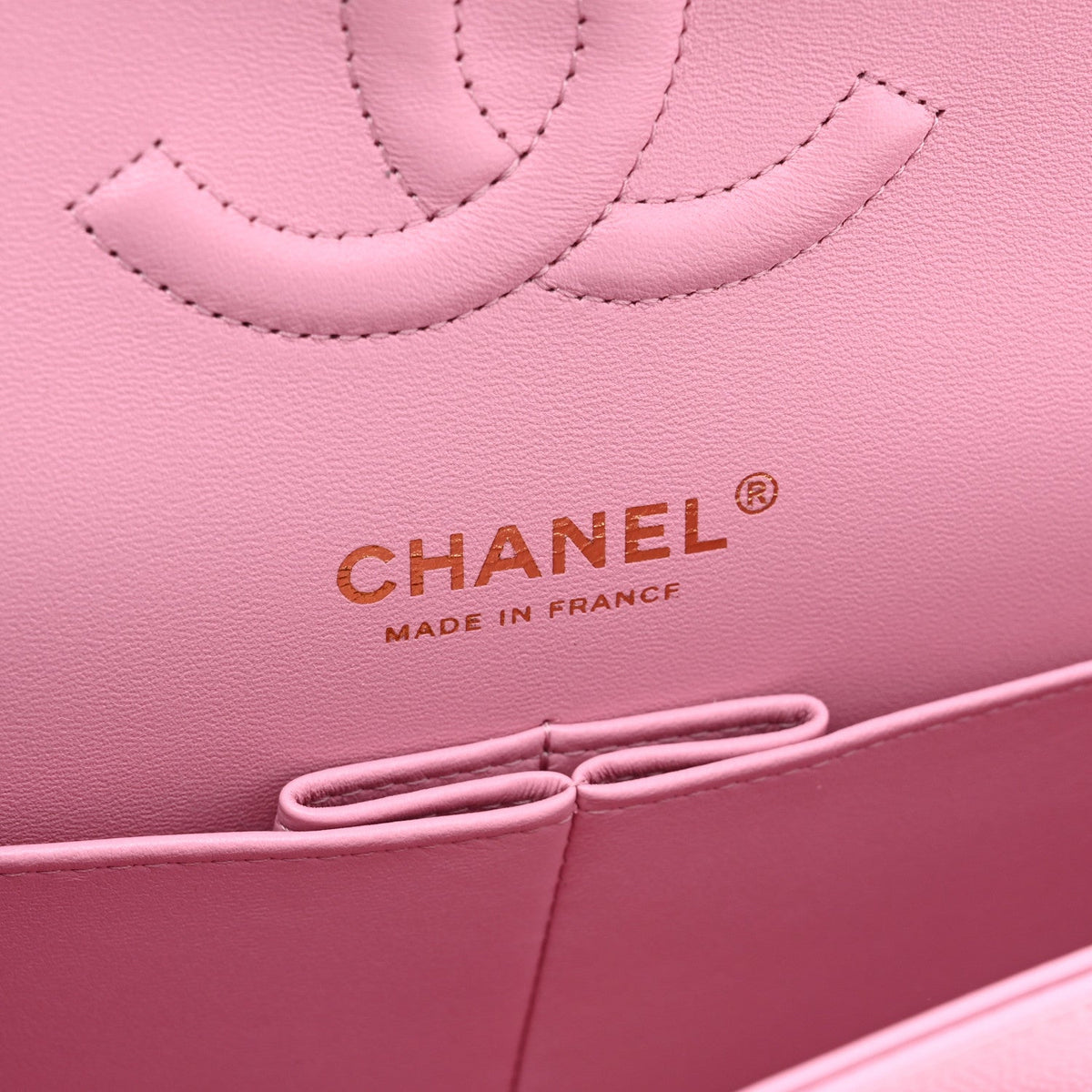 Caviar Quilted Medium Double Flap Light Pink wholesalehk.shop