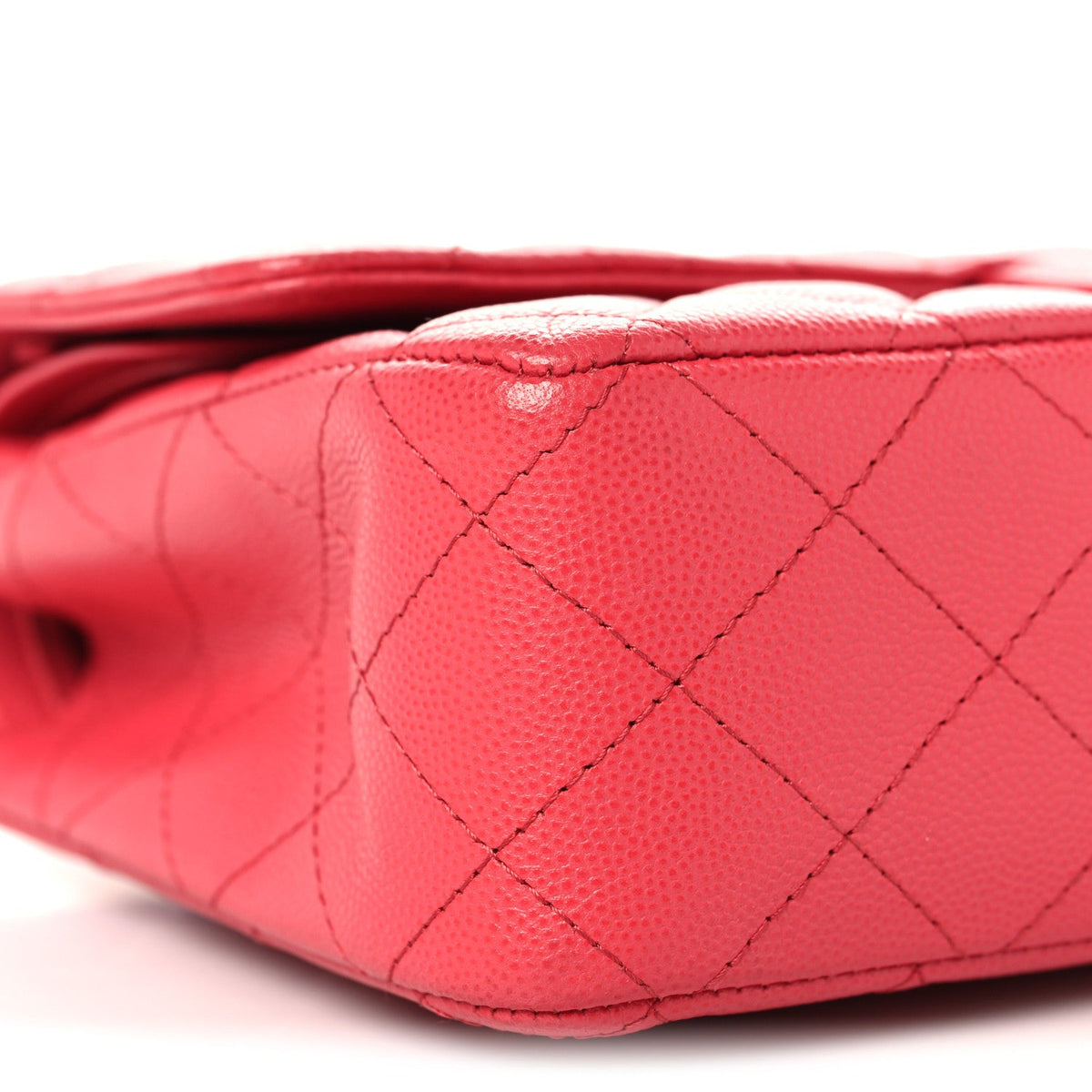 Caviar Quilted Medium Double Flap Red wholesalehk.shop