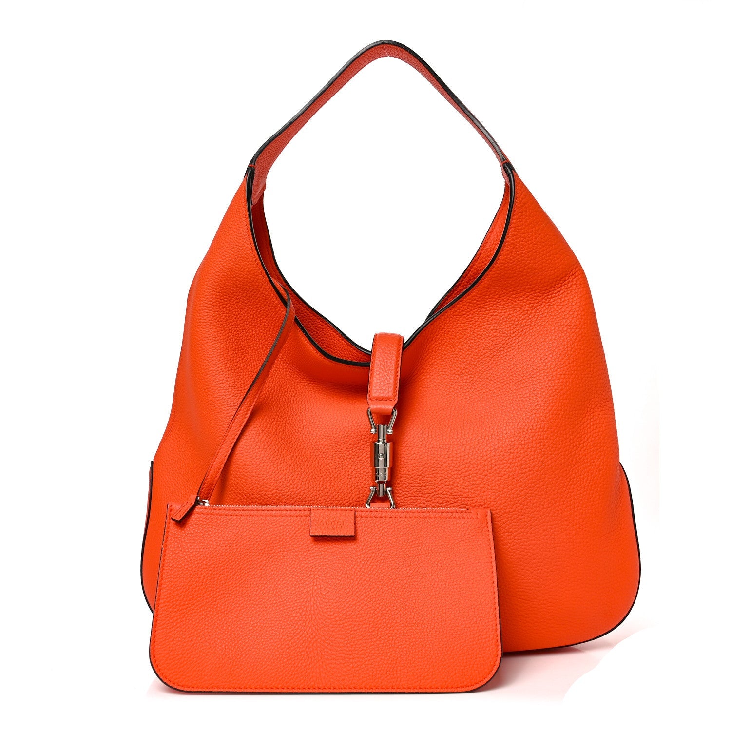 Soft Grained Calfskin Large Jackie Hobo Orange £¨ Direct shipment via from wholesalehk.shop