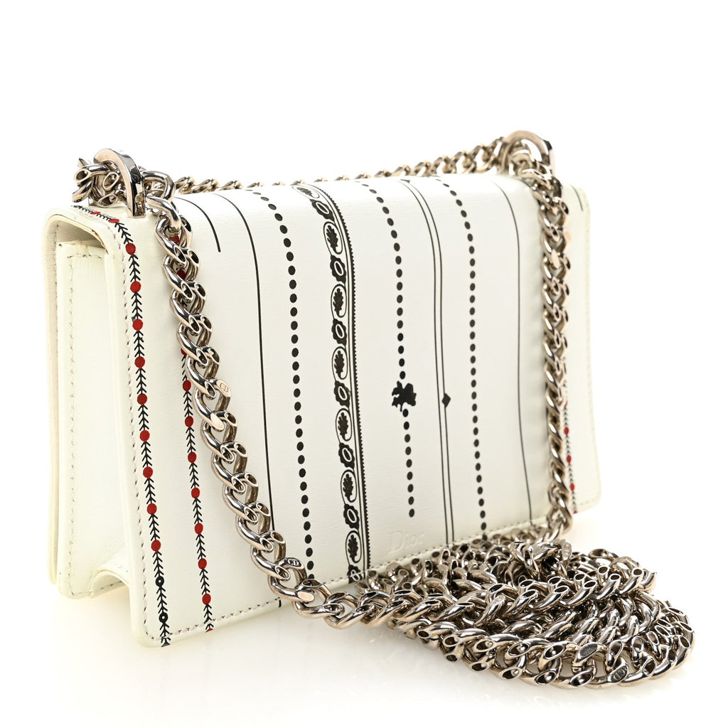 Calfskin Printed Mini Diorama Flap Bag White ¡§ Direct shipment via from wholesalehk.shop