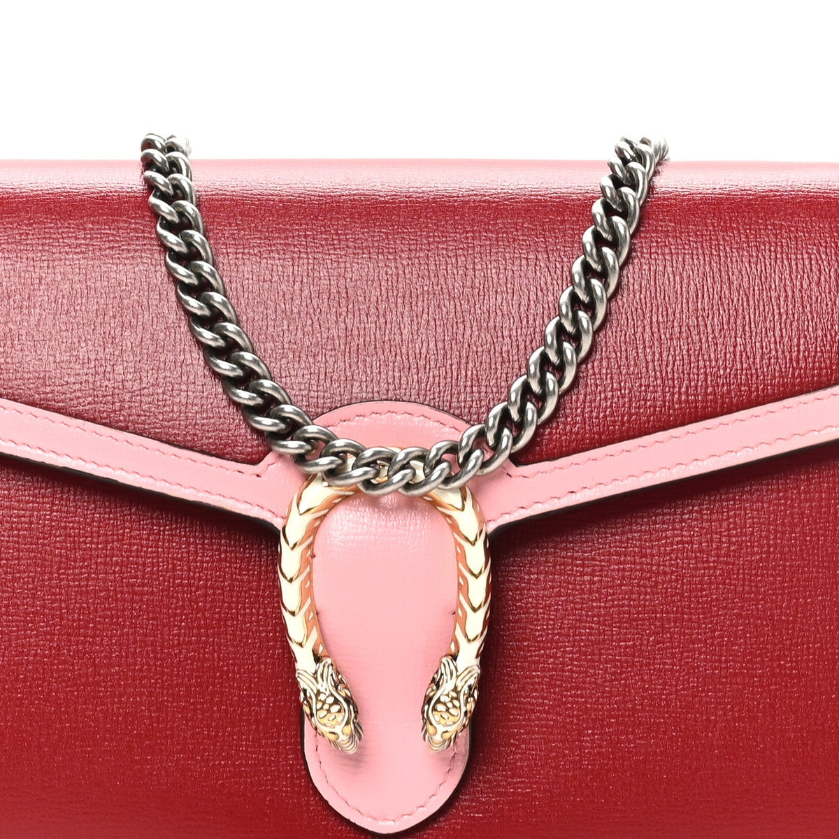 Azalea Calfskin Enamel Mini Dionysus Chain Wallet New Cherry Red Wild Rose Off White wholesalehk.shop