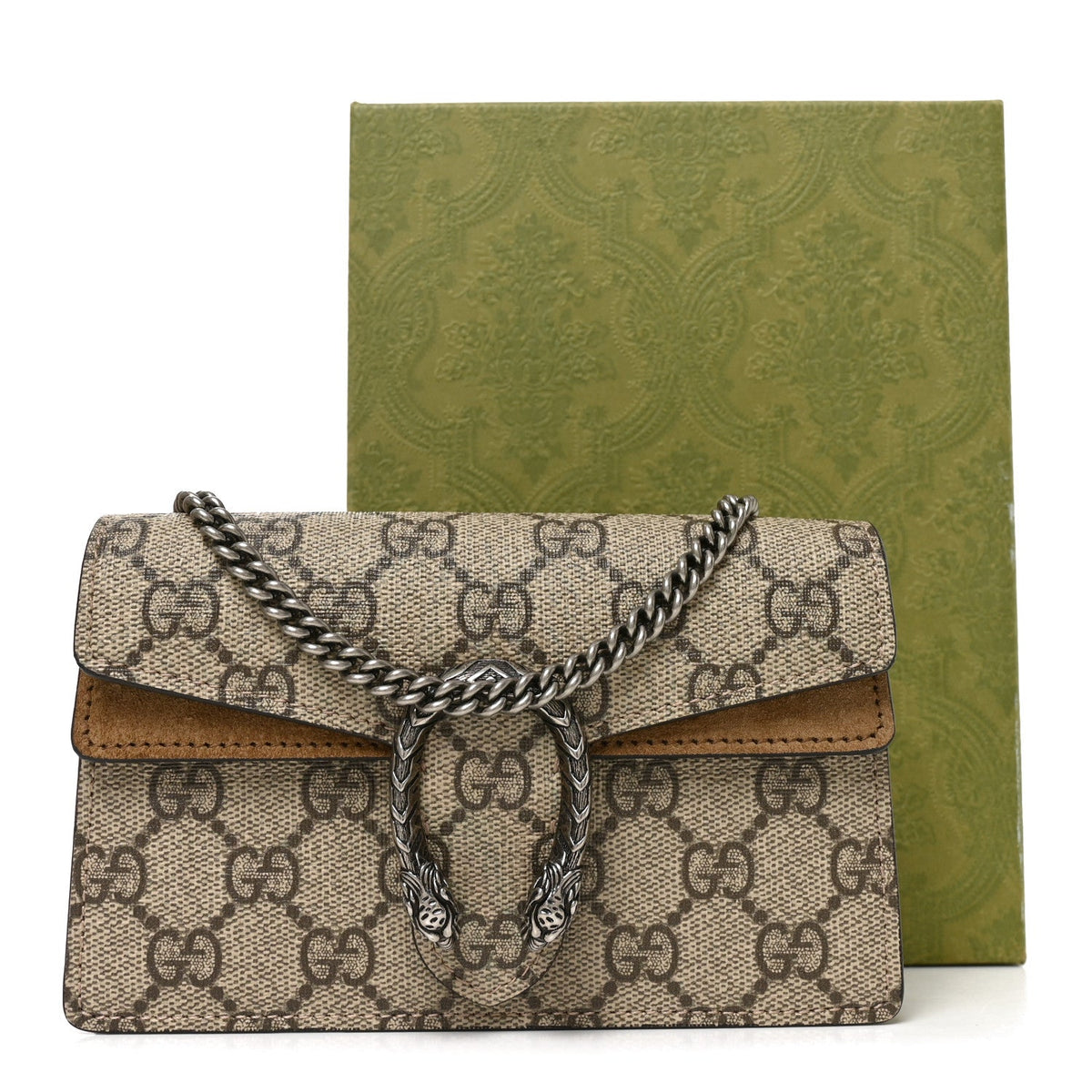 GG Supreme Monogram Super Mini Dionysus Shoulder Bag Taupe wholesalehk.shop