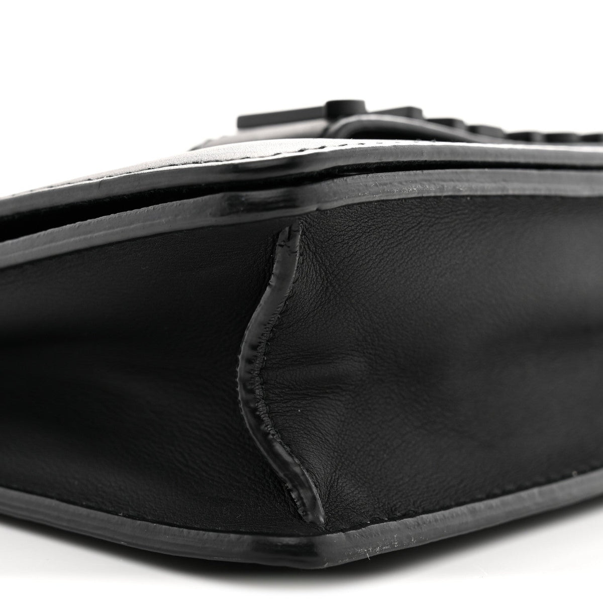 Ultra Matte Calfskin J'Adior Chain Flap Bag Black wholesalehk.shop