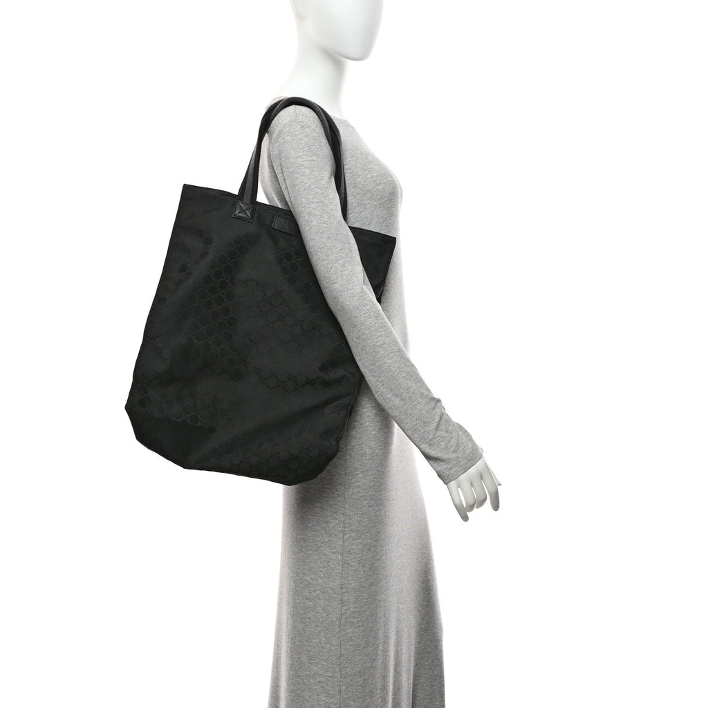 Nylon Monogram Vertical Tote Black wholesalehk.shop