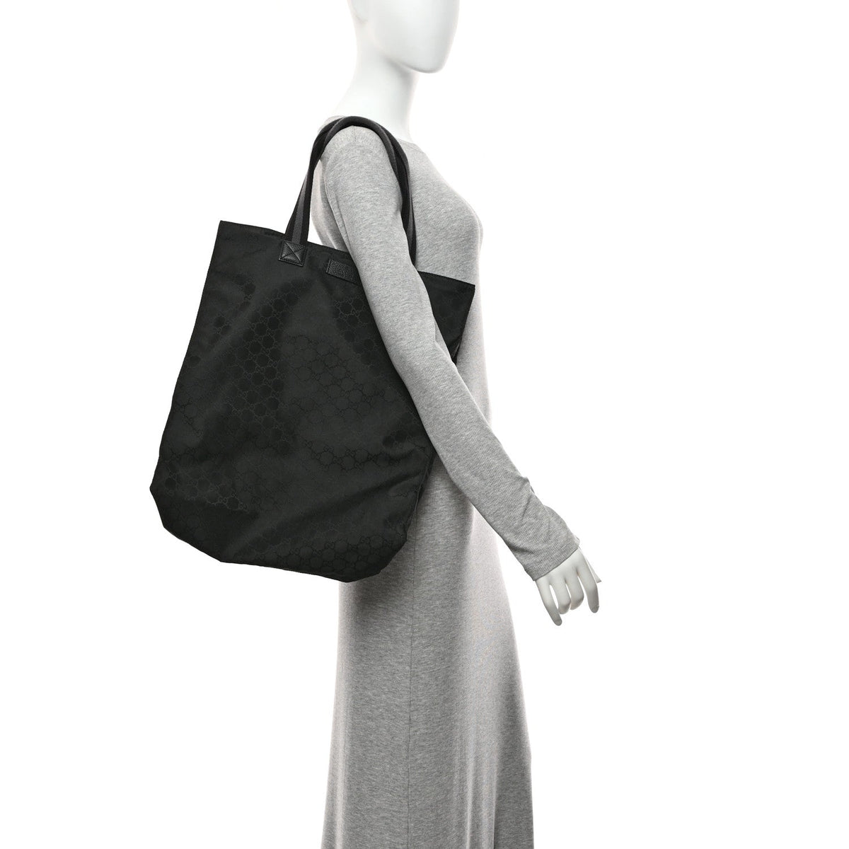 Nylon Monogram Vertical Tote Black wholesalehk.shop