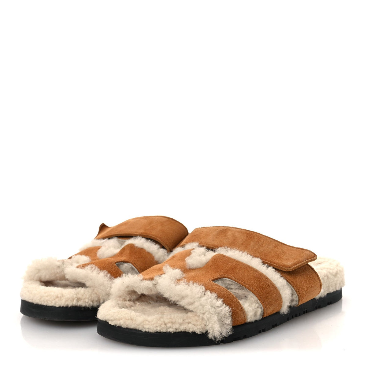 Suede Goatskin Woolskin Womens Chypre Sandals 36.5 Naturel Ecru wholesalehk.shop