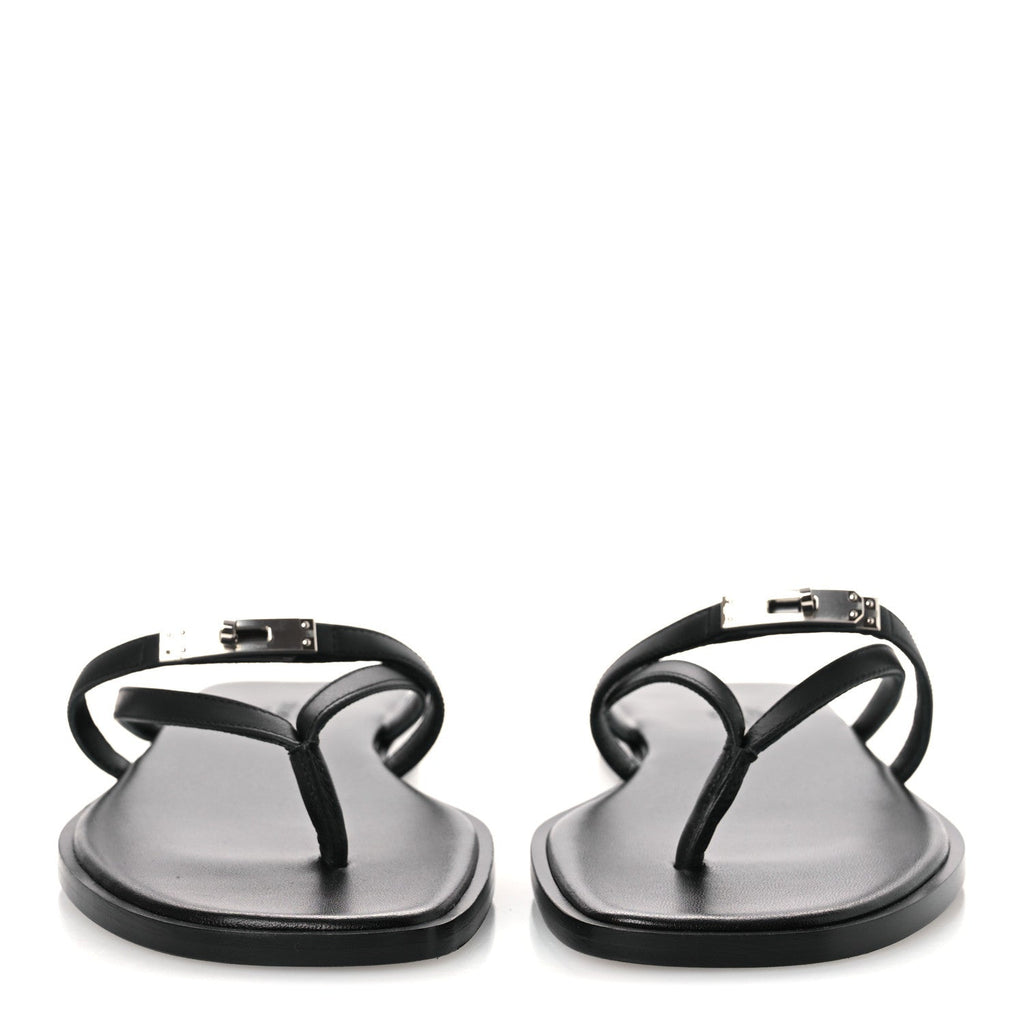 Calfskin Miss Sandals 37.5 Black wholesalehk.shop