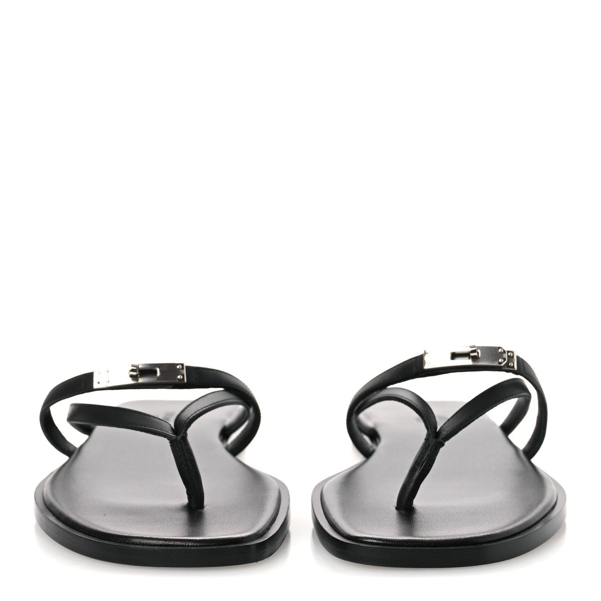 Calfskin Miss Sandals 37.5 Black wholesalehk.shop