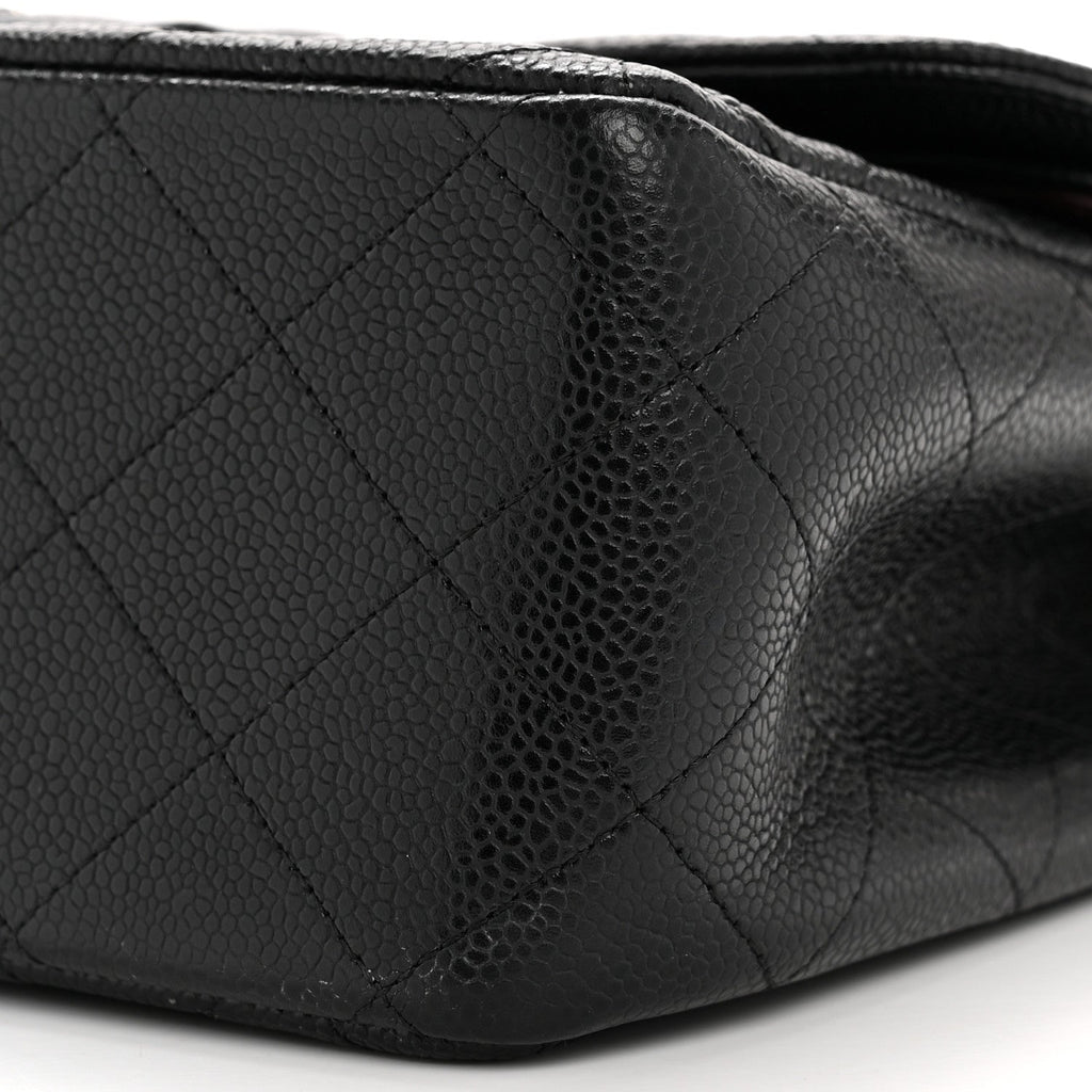 Caviar Quilted Jumbo Double Flap Black wholesalehk.shop