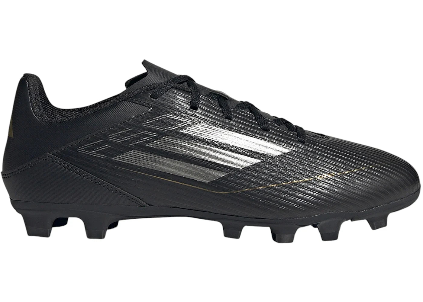 adidas F50 Club FG Core Black Iron Metallic Gold Metallic