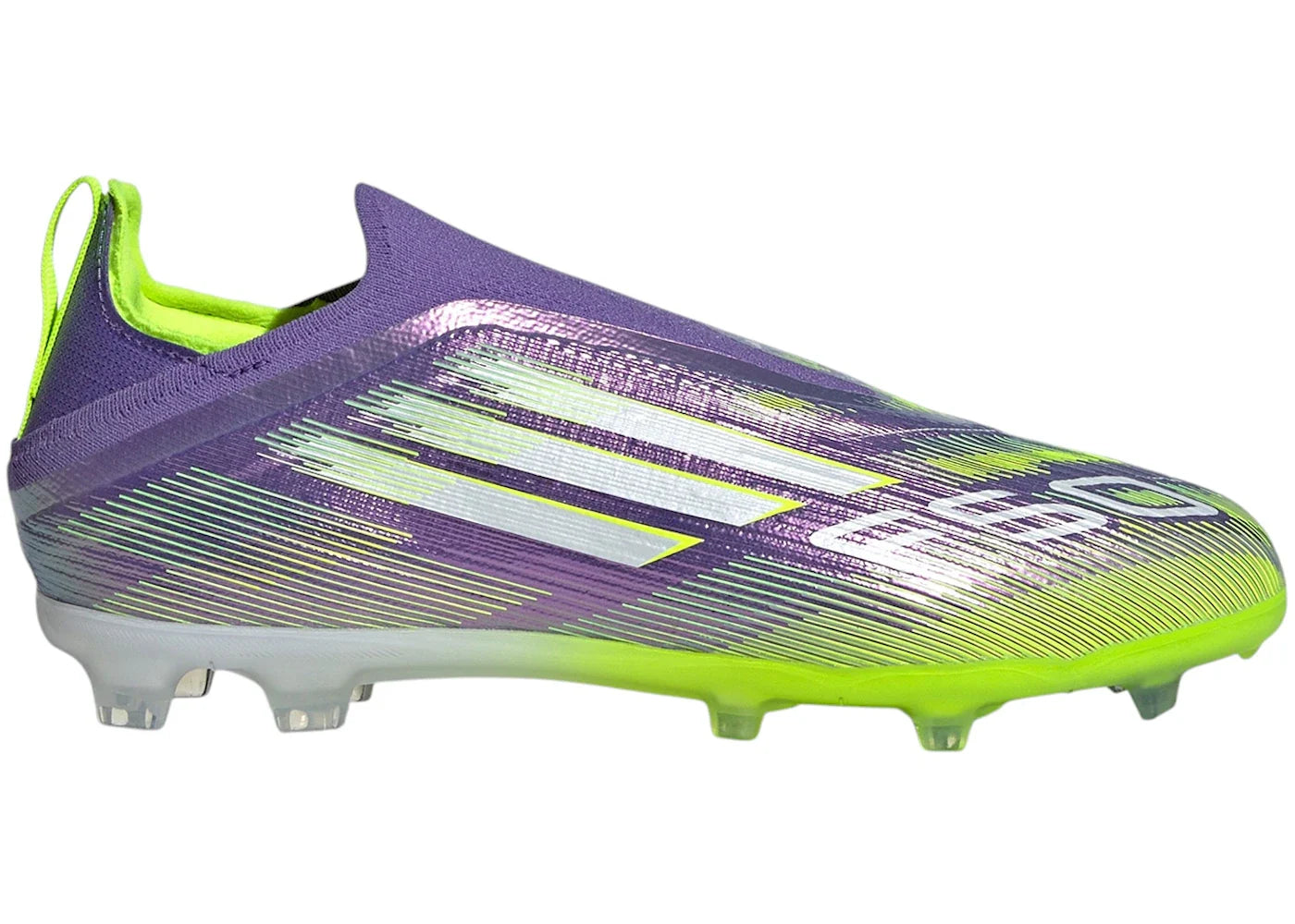 adidas F50 Elite Laceless FG Purple Rush Cloud White Lucid Lemon (GS)