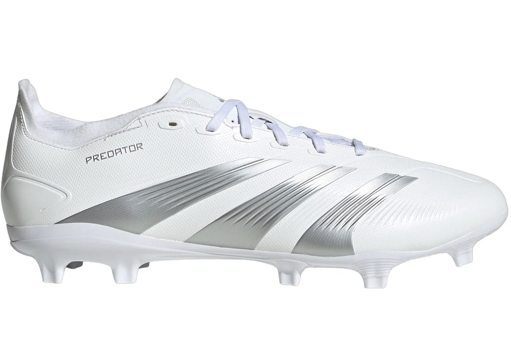adidas Predator 24 League Low FG Cloud White Silver Metallic Grey