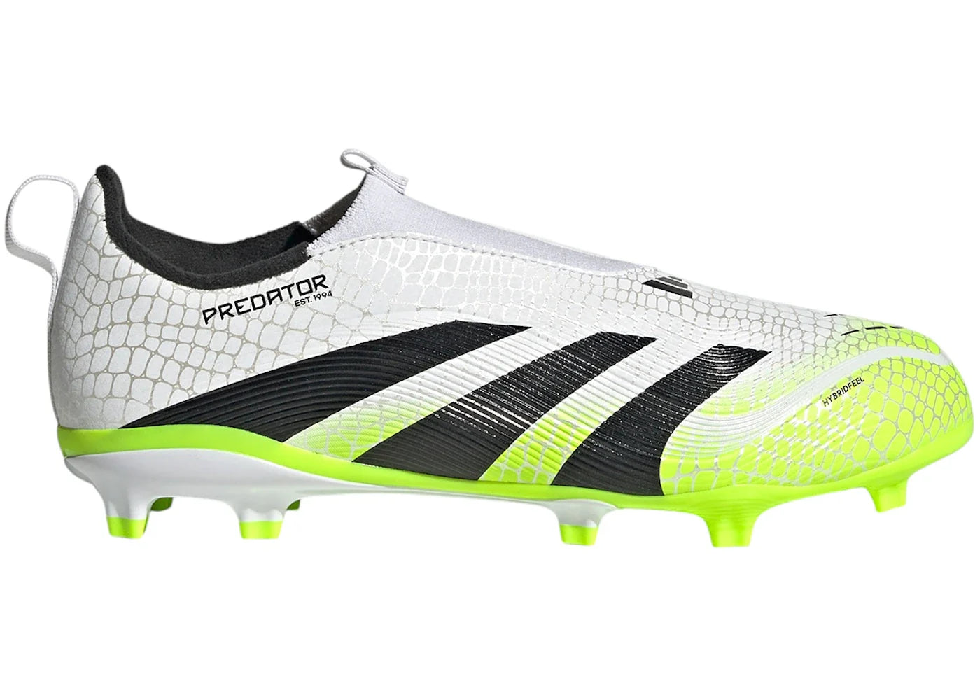 adidas Predator League Laceless FG/MG Cloud White Core Black Lucid Lemon (GS)