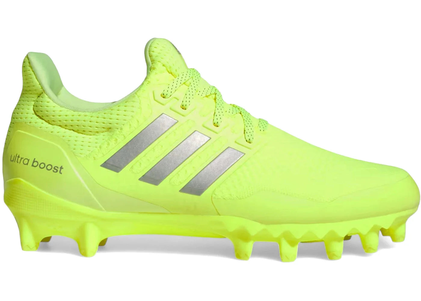 adidas Ultra Boost Football Cleats Solar Yellow Silver Metallic