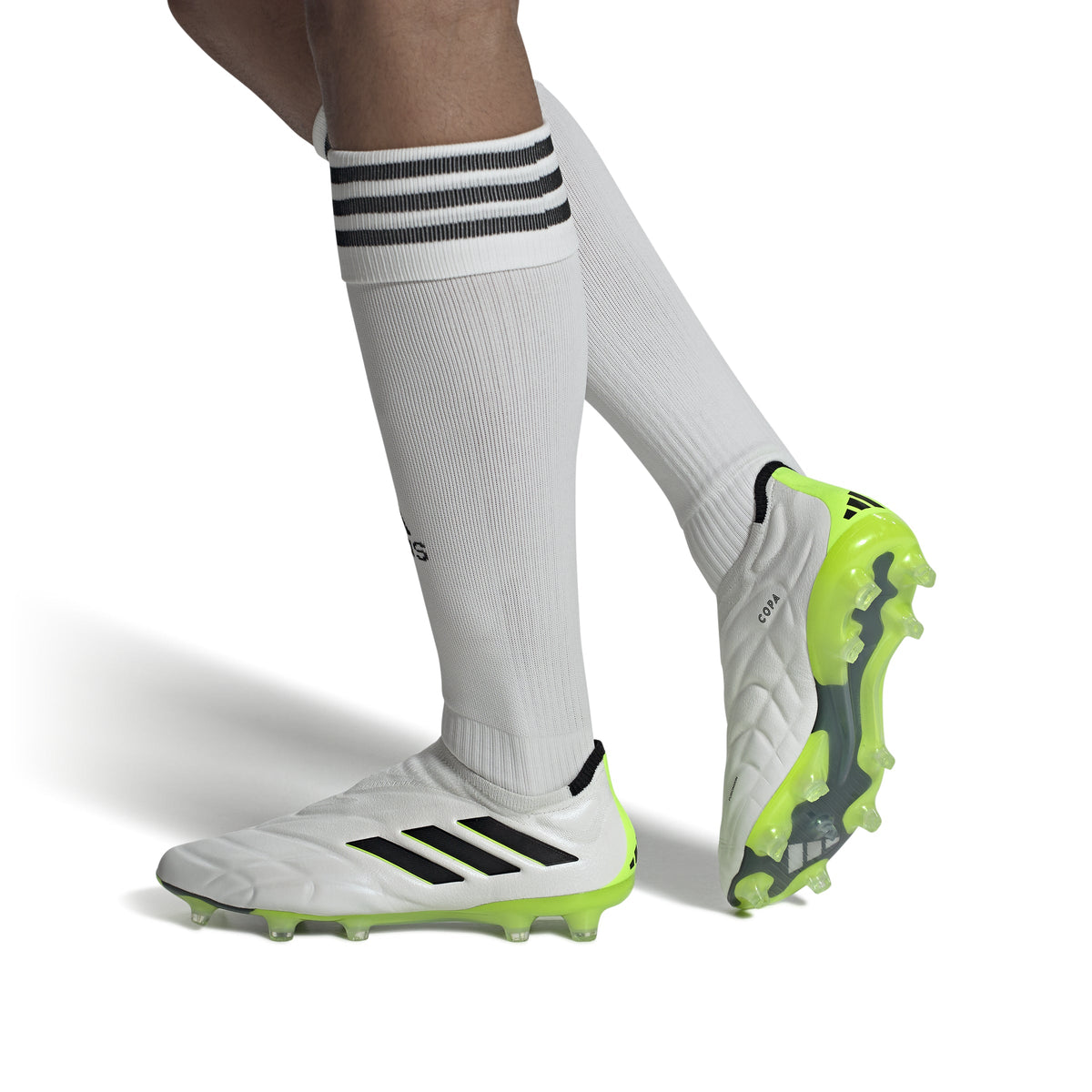 2026 New Arrival adidas Copa Pure+ FG Firm Ground Soccer Cleats White/Black/Lucid Lemon wholesalehk.shop