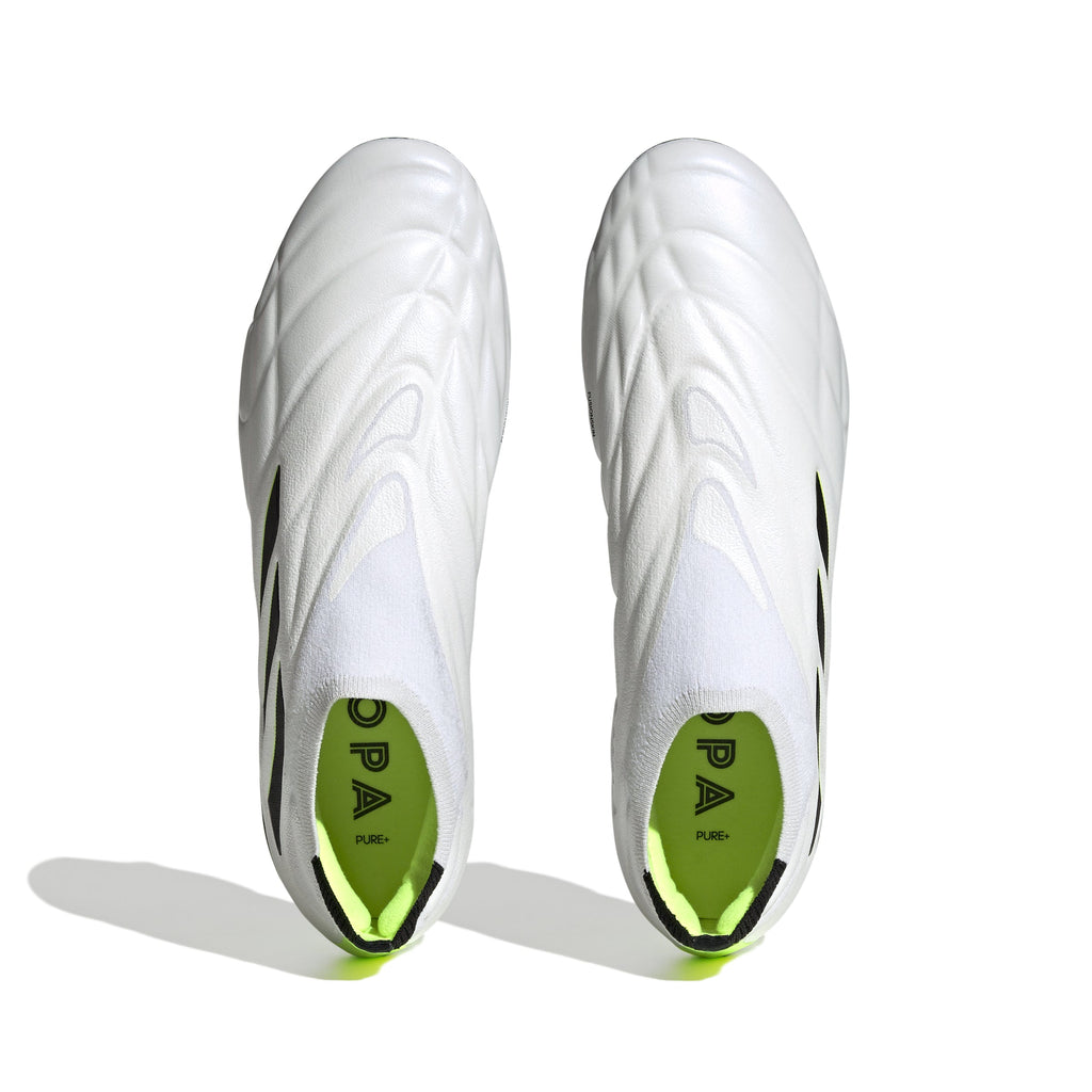 2026 New Arrival adidas Copa Pure+ FG Firm Ground Soccer Cleats White/Black/Lucid Lemon wholesalehk.shop