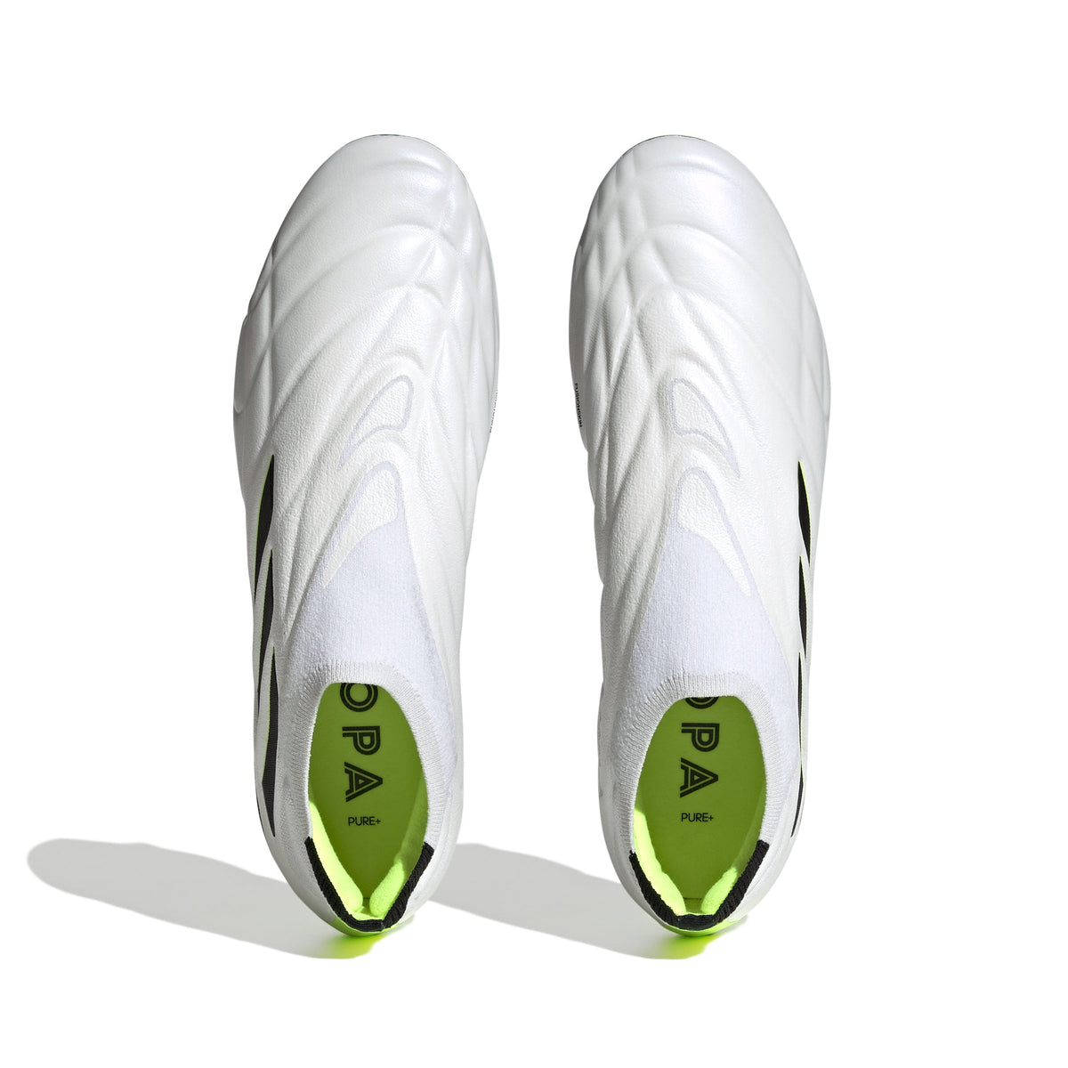 2026 New Arrival adidas Copa Pure+ FG Firm Ground Soccer Cleats White/Black/Lucid Lemon wholesalehk.shop