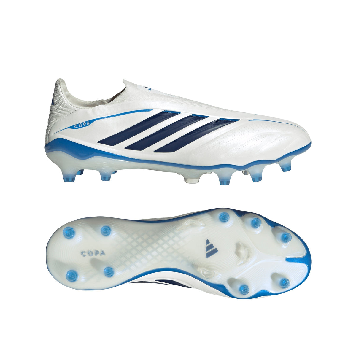 2026 New Arrival adidas Copa Pure IV Elite Laceless Firm Ground Men's Soccer Cleats - White/Blue wholesalehk.shop