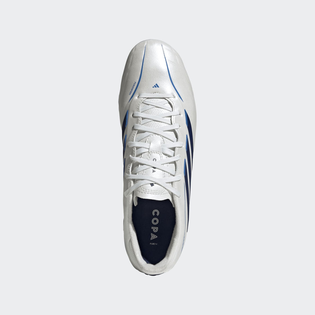 2026 New Arrival adidas Copa Pure IV League Firm Ground Men's Soccer Cleats - White/Blue wholesalehk.shop