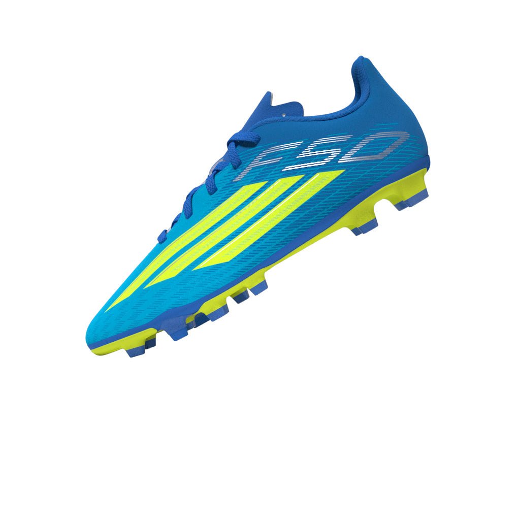2026 New Arrival adidas F50 Club FG/MG Firm Ground/Multi Ground Youth Soccer Cleats - Blue/Yellow/Aqua wholesalehk.shop