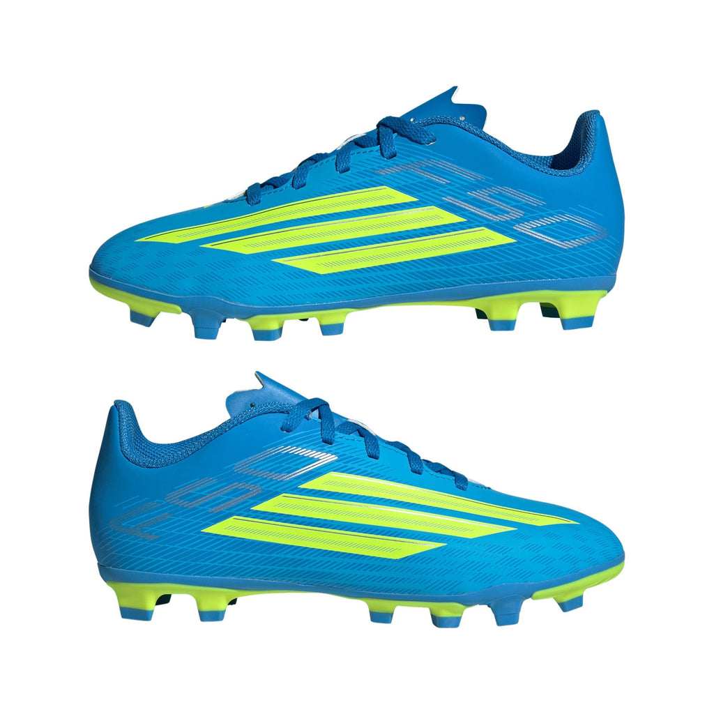 2026 New Arrival adidas F50 Club FG/MG Firm Ground/Multi Ground Youth Soccer Cleats - Blue/Yellow/Aqua wholesalehk.shop