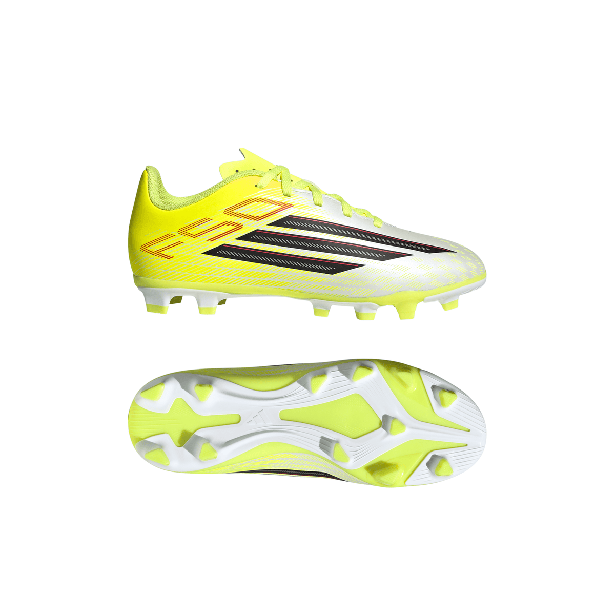 2026 New Arrival adidas F50 Club FG/MG Firm Ground/Multi Ground Youth Soccer Cleats - Yellow/Black/Red wholesalehk.shop
