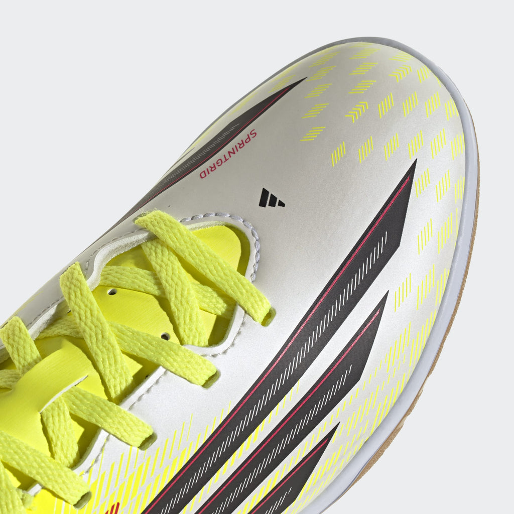 2026 New Arrival adidas F50 Club IN Indoor Youth Soccer Shoes - Solar Yellow/Black/Lucid Red wholesalehk.shop