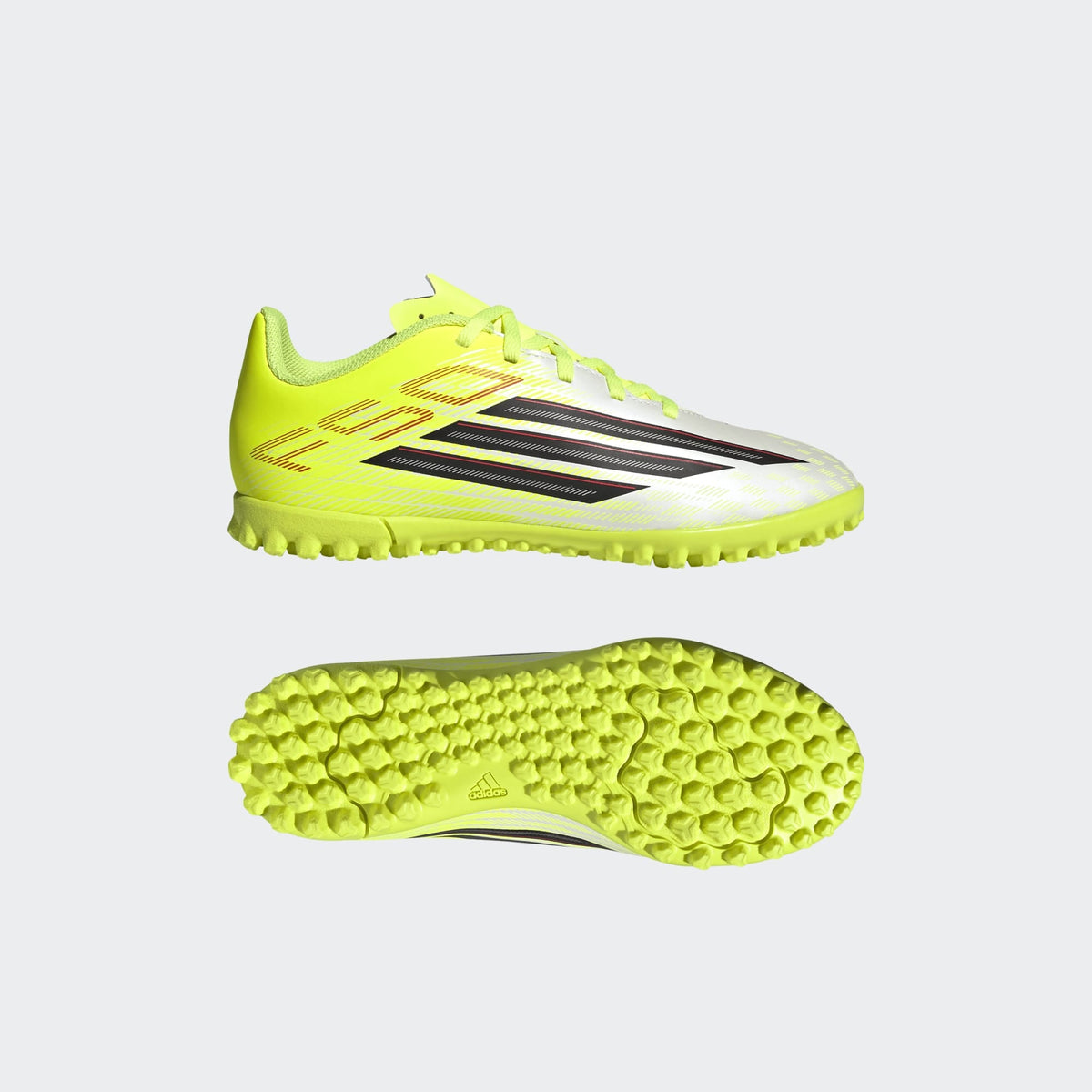 2026 New Arrival adidas F50 Club TF Turf Youth Soccer Cleats - Solar Yellow/Black/Lucid Red wholesalehk.shop
