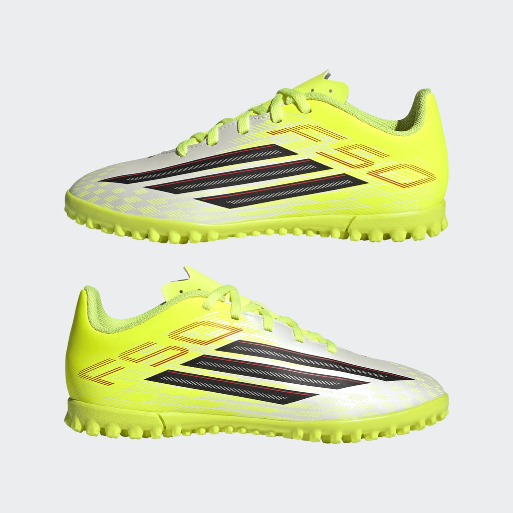 2026 New Arrival adidas F50 Club TF Turf Youth Soccer Cleats - Solar Yellow/Black/Lucid Red wholesalehk.shop