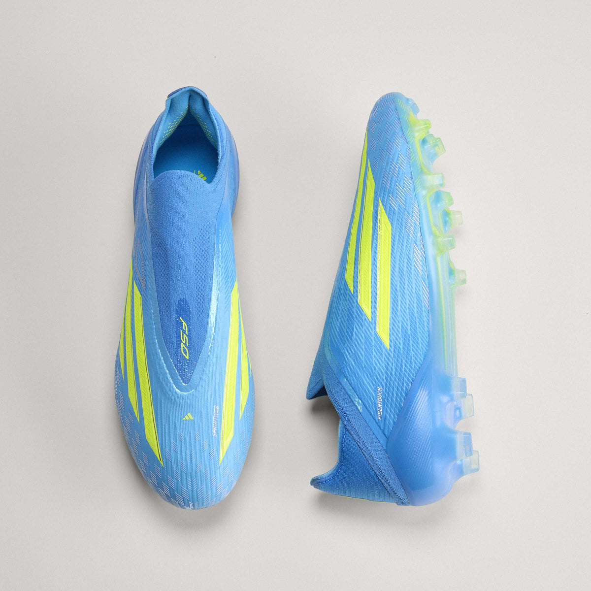 2026 New Arrival adidas F50 Elite Laceless FG Firm Ground Men's Soccer Cleats - Blue/Yellow/Aqua wholesalehk.shop