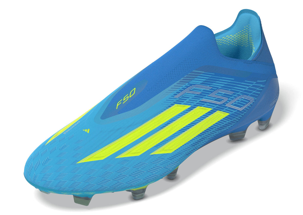 2026 New Arrival adidas F50 Elite Laceless FG Firm Ground Men's Soccer Cleats - Blue/Yellow/Aqua wholesalehk.shop