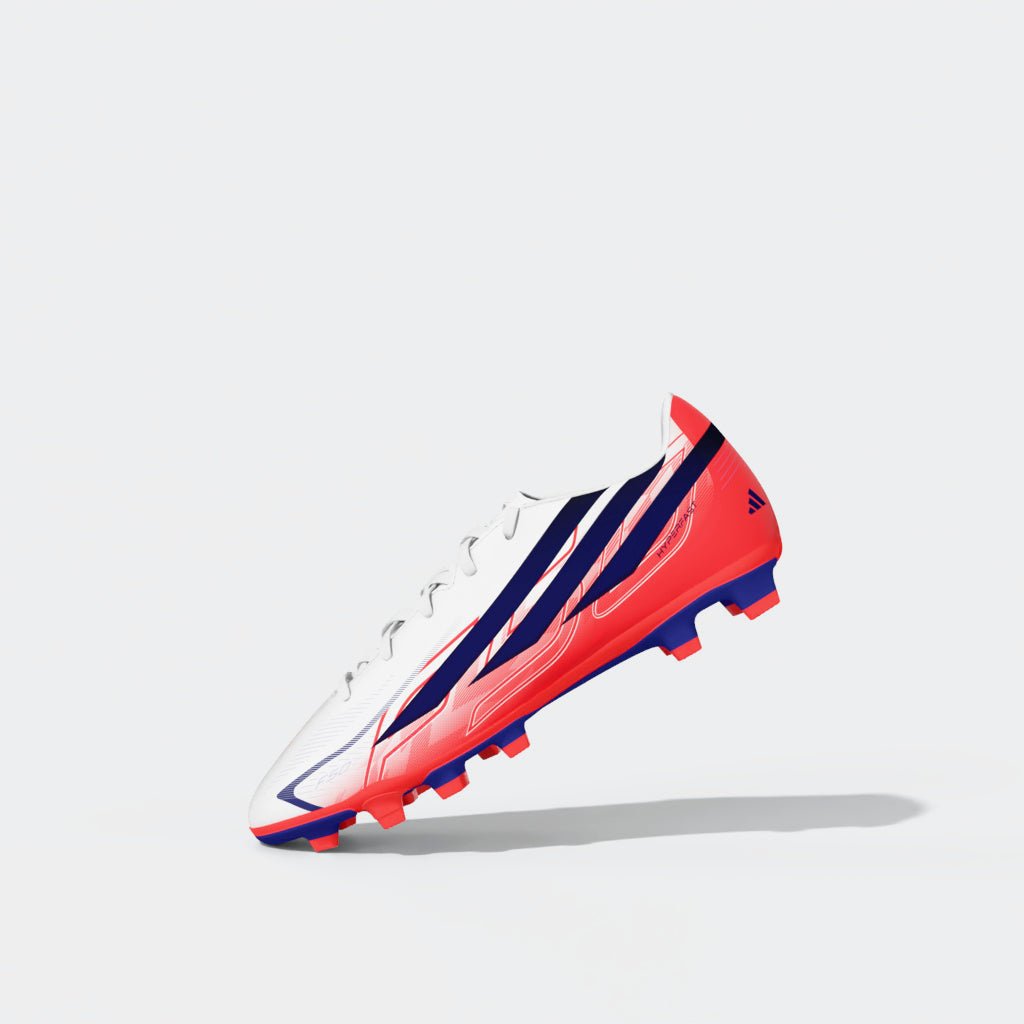 2026 New Arrival adidas F50 Hyperfast Club Firm Ground / Multi Ground Youth Soccer Cleats - White/Purple wholesalehk.shop